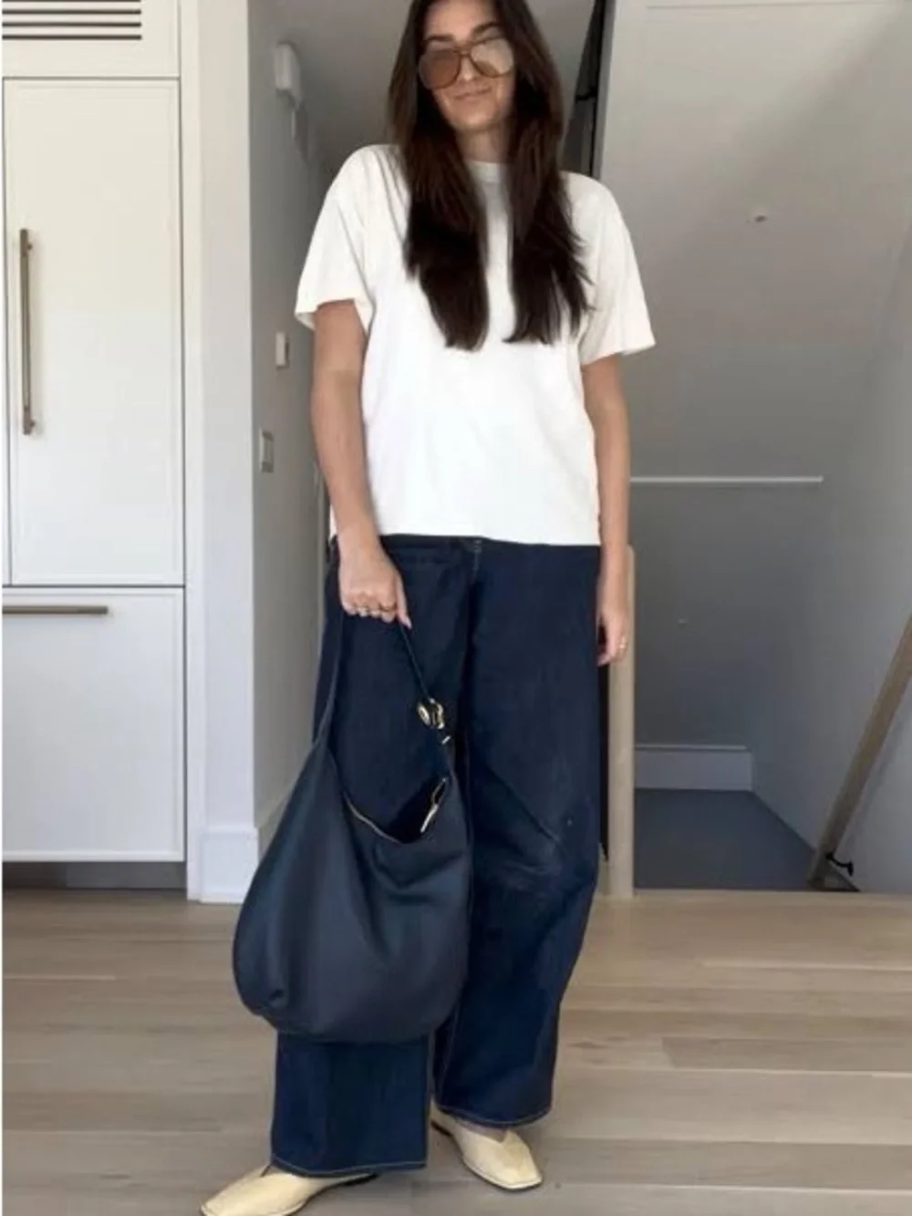 Cuyana Oversized Celestia Bag in Navy